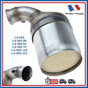 FILTRE A PARTICULES FAP NEUF PEUGEOT CITROEN MINI 1.6 HDI 75 90 92 110 115 CODE OEM 1731JT