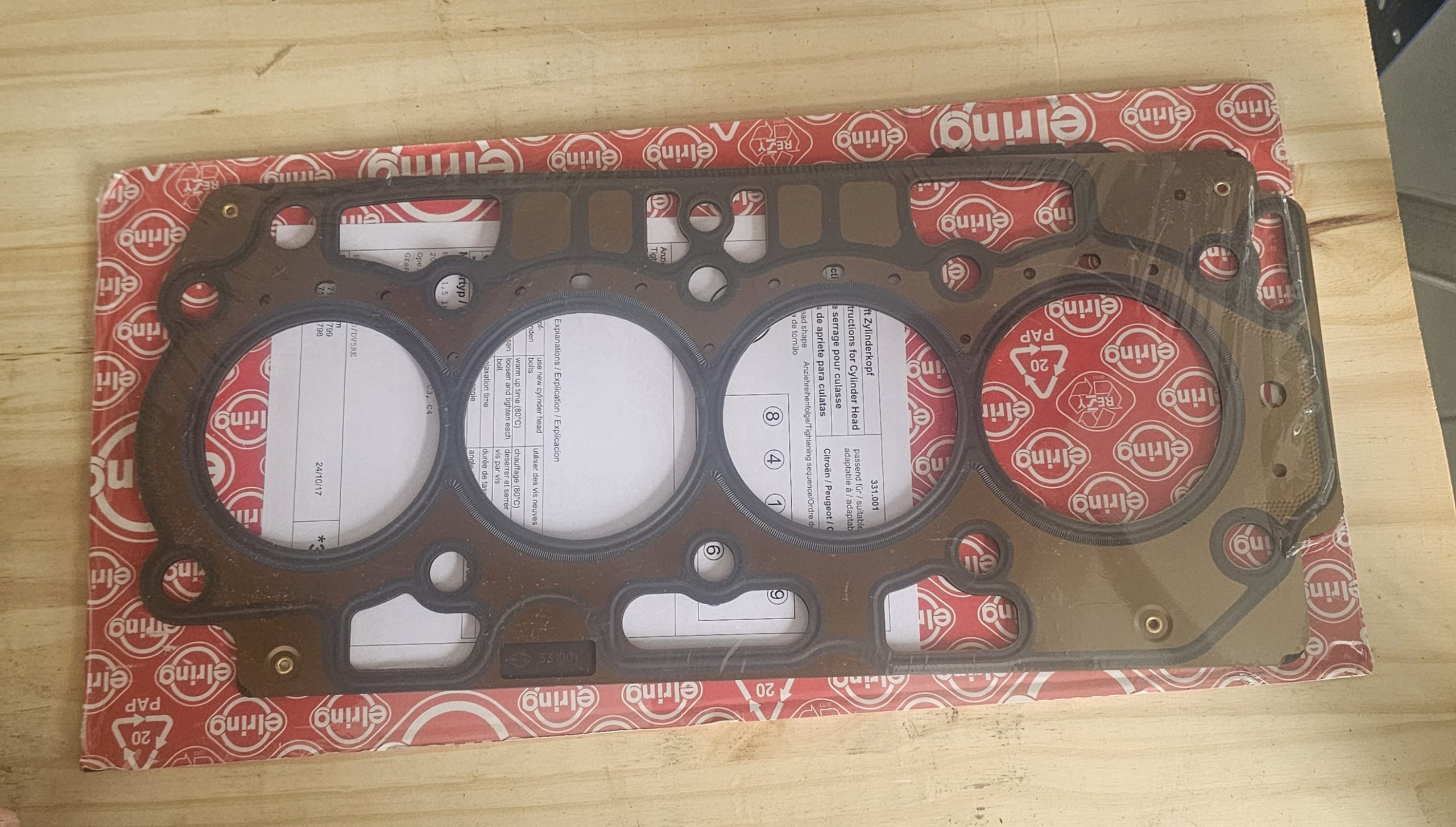 JOINT DE CULASSE NEUF TAILLE D ORIGINE PEUGEOT CITROEN 1.5 BLUE HDI 100 CH 130 CH